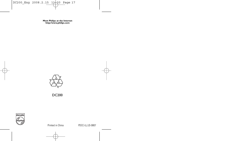 Philips DC200/05 User Manual | Page 17 / 17