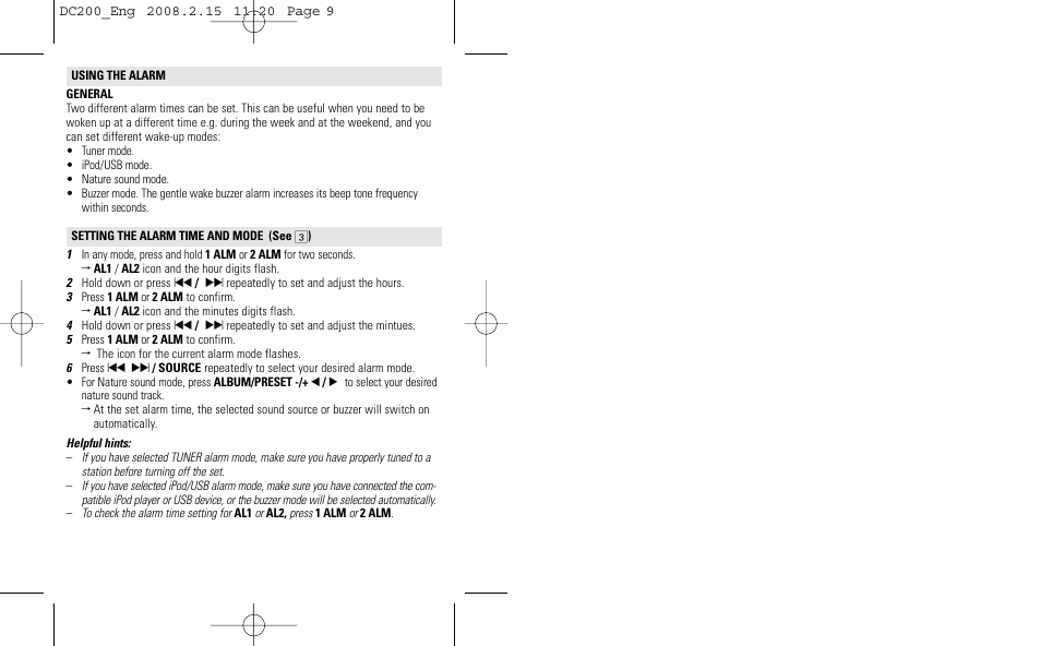 Philips DC200/05 User Manual | Page 9 / 17