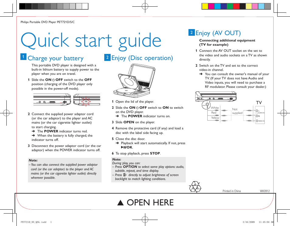 Philips PET721C User Manual | 1 page