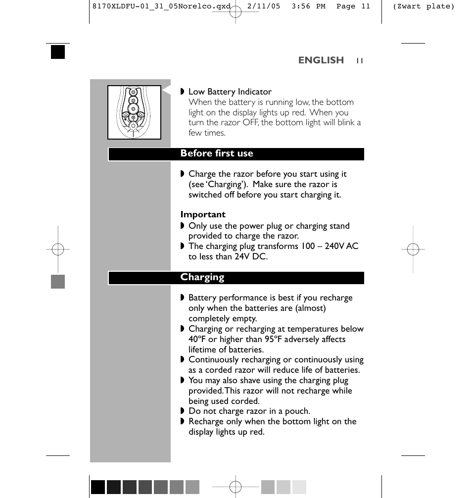 Philips Speed-XL 8170XLCC User Manual | Page 11 / 48