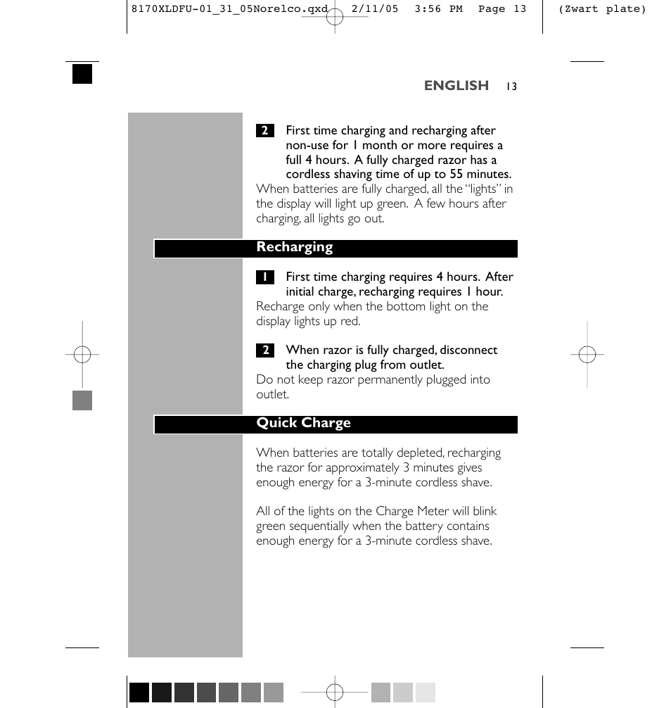 Philips Speed-XL 8170XLCC User Manual | Page 13 / 48