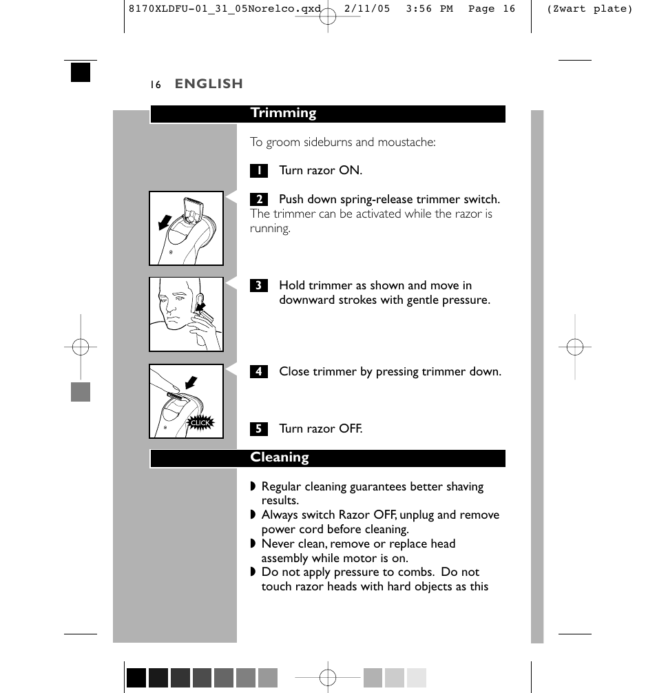 Philips Speed-XL 8170XLCC User Manual | Page 16 / 48