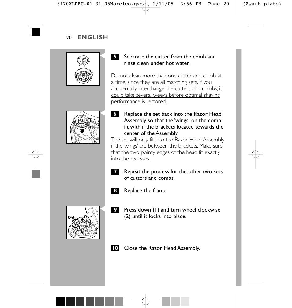 Philips Speed-XL 8170XLCC User Manual | Page 20 / 48