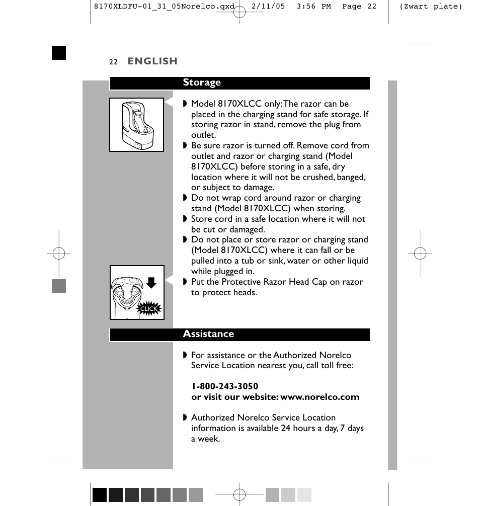 Philips Speed-XL 8170XLCC User Manual | Page 22 / 48