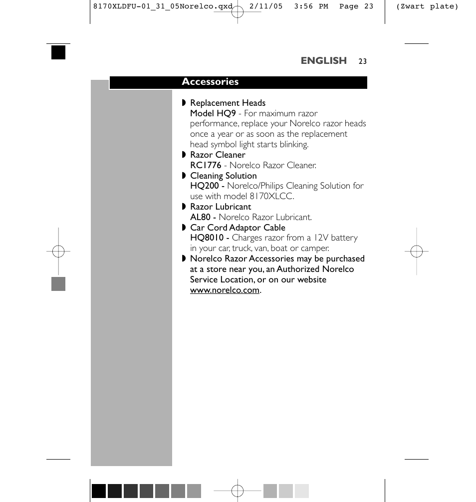 Philips Speed-XL 8170XLCC User Manual | Page 23 / 48