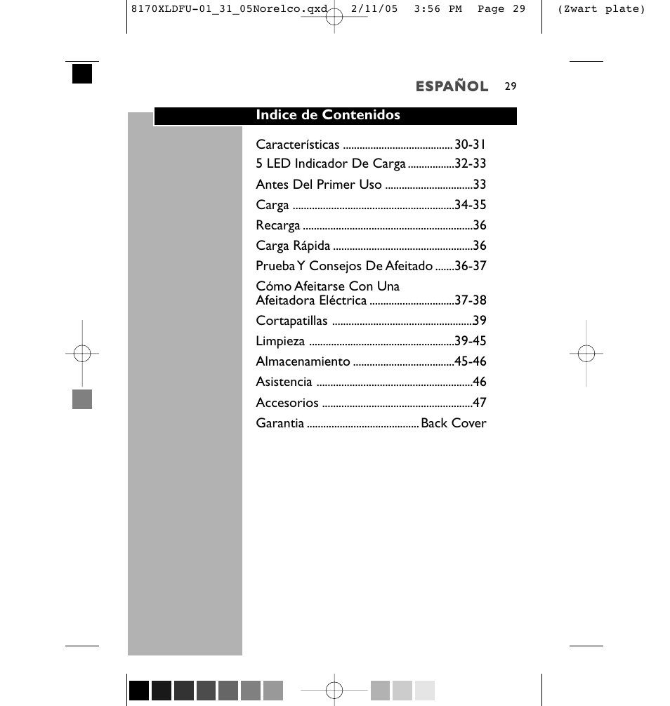 Philips Speed-XL 8170XLCC User Manual | Page 29 / 48