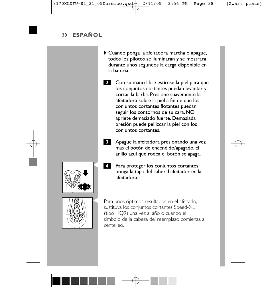 Philips Speed-XL 8170XLCC User Manual | Page 38 / 48