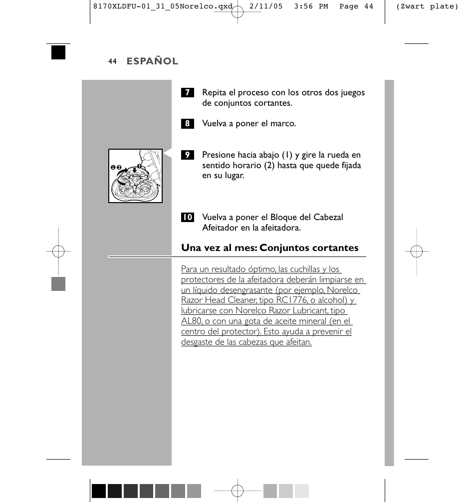 Philips Speed-XL 8170XLCC User Manual | Page 44 / 48