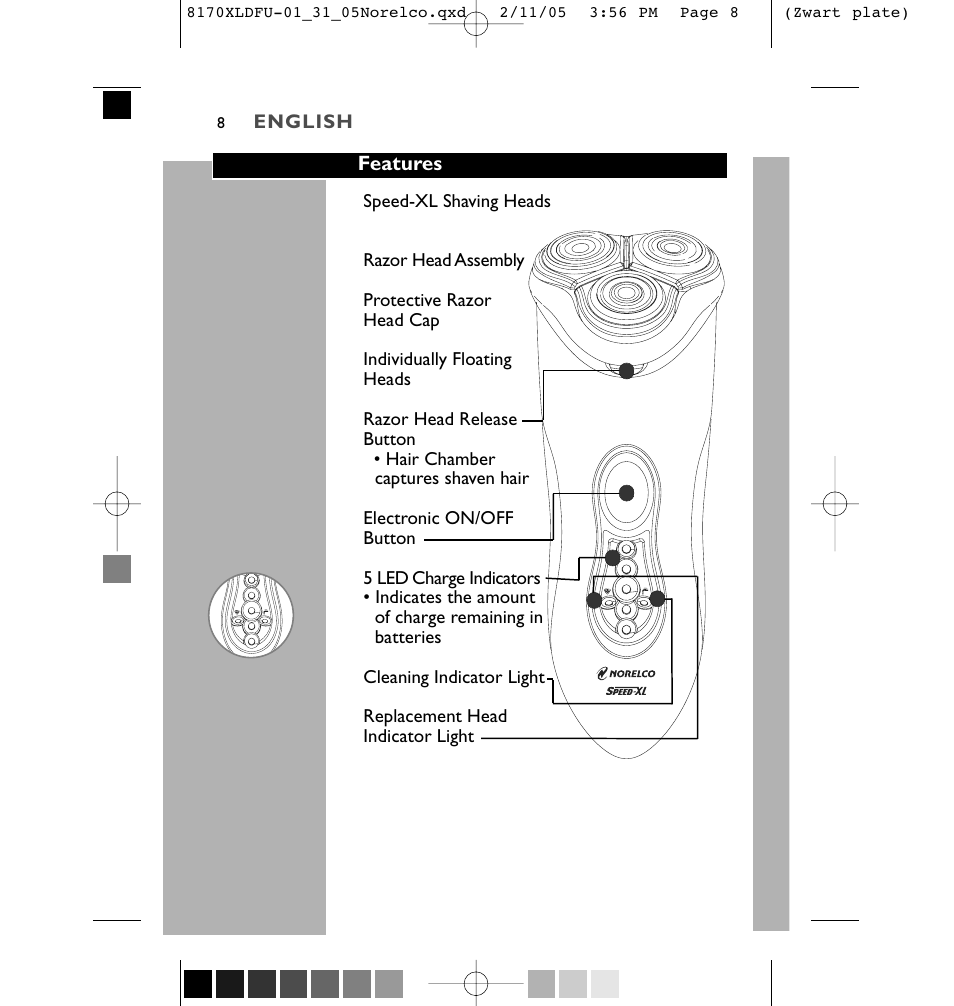 Philips Speed-XL 8170XLCC User Manual | Page 8 / 48