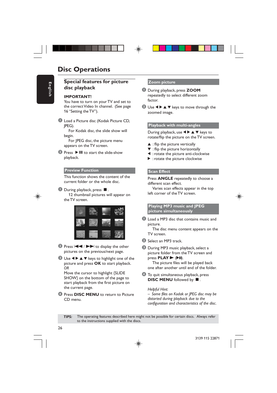 Disc operations | Philips LX3900SA User Manual | Page 26 / 49