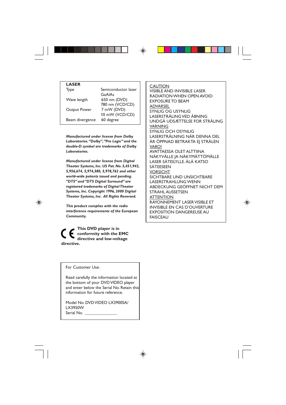 Philips LX3900SA User Manual | Page 3 / 49