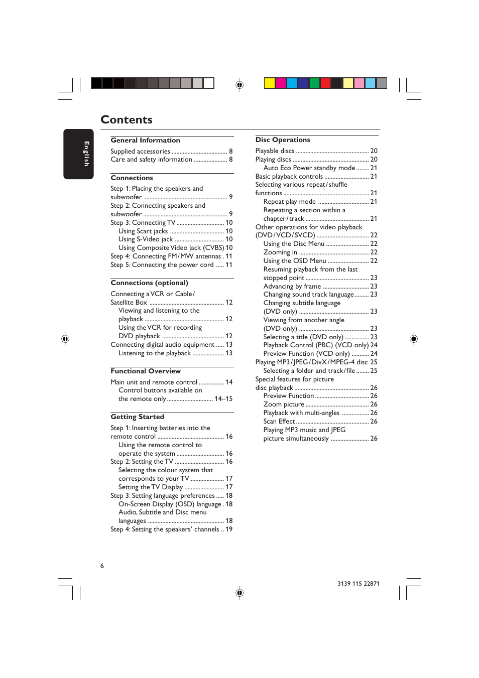 Philips LX3900SA User Manual | Page 6 / 49
