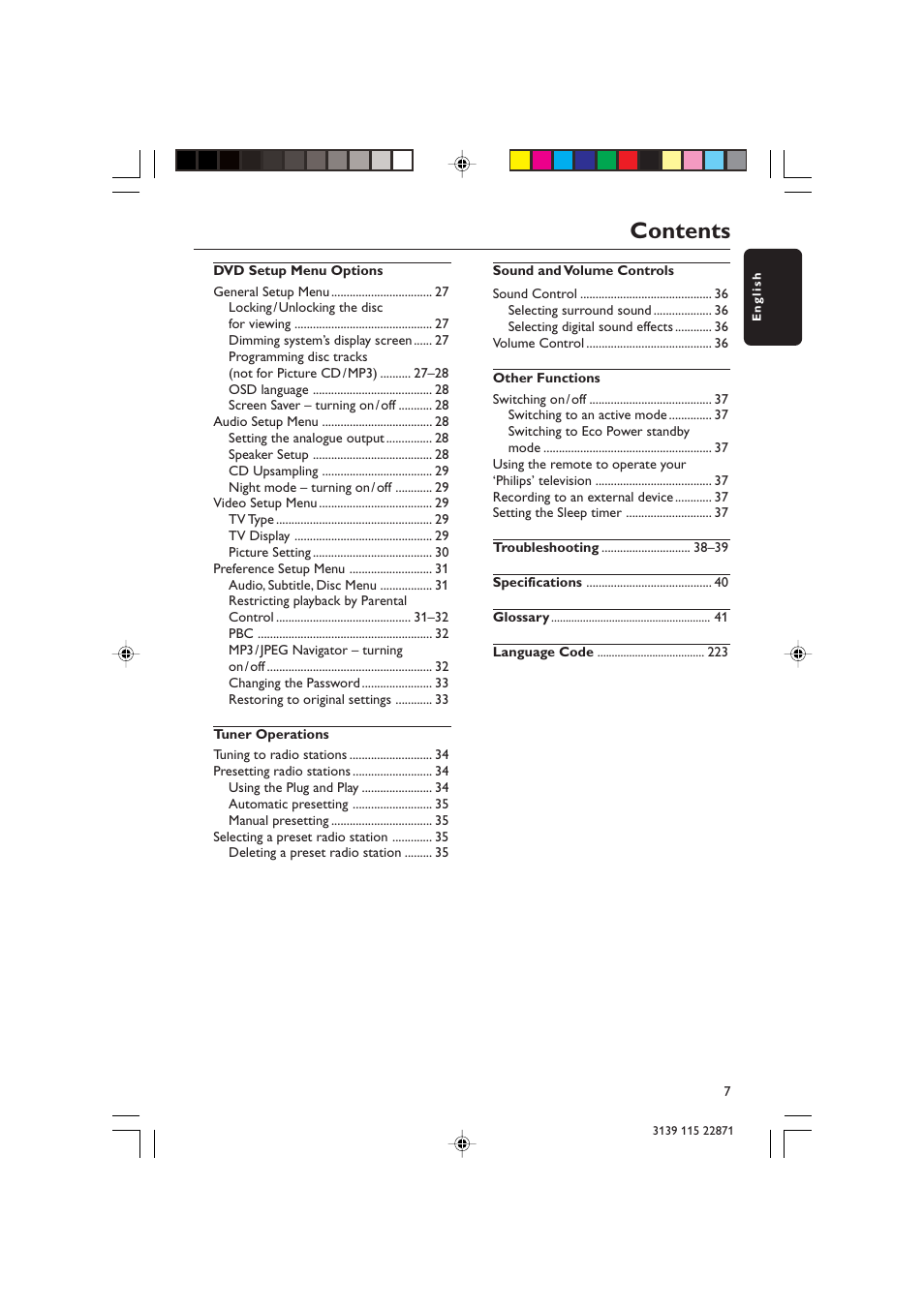 Philips LX3900SA User Manual | Page 7 / 49