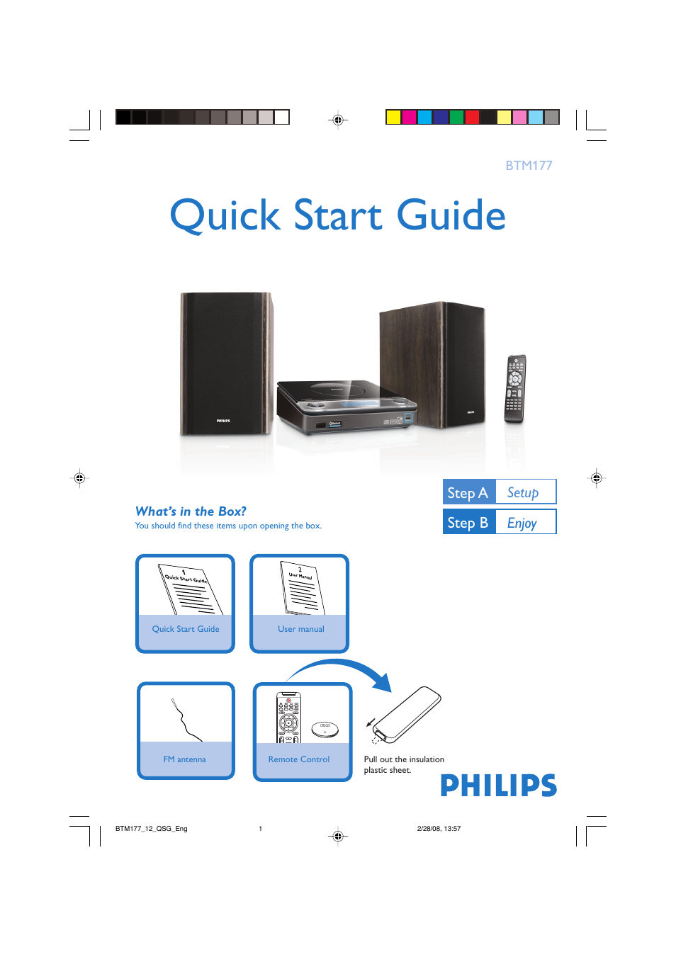 Philips BTM177 User Manual | 4 pages