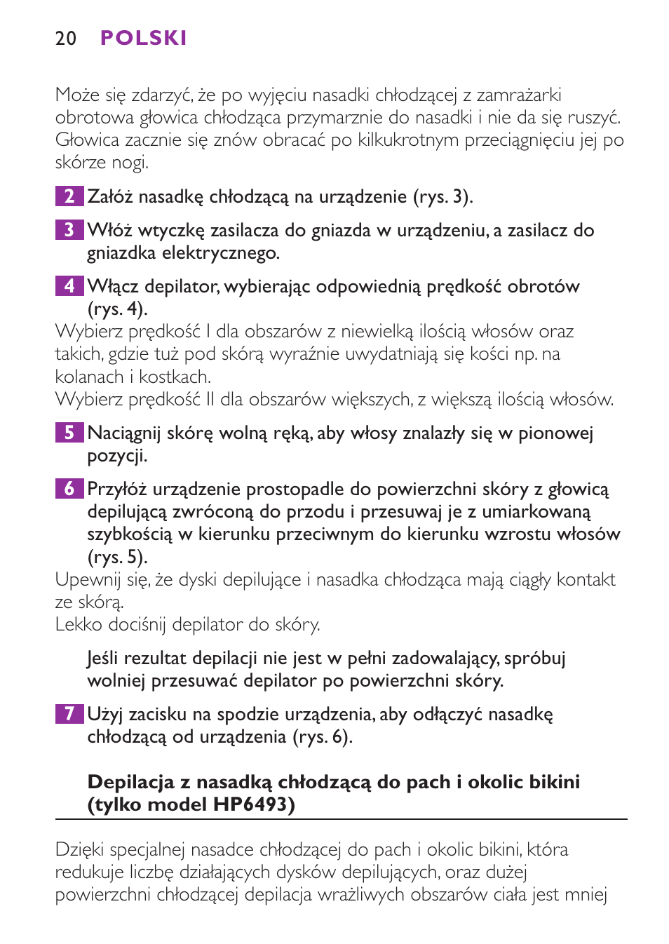 Philips HP6491 User Manual | Page 20 / 104