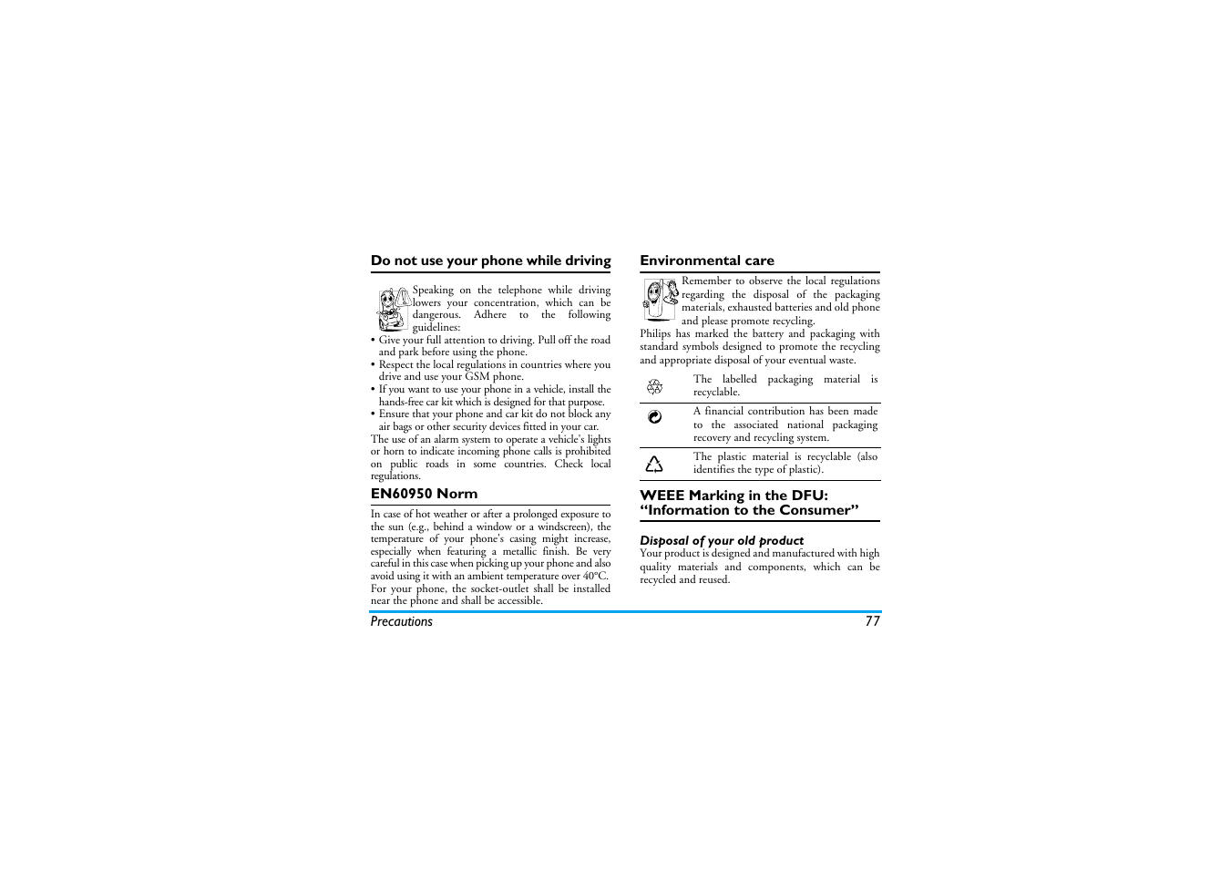 Philips XENIUM 9@9K CT9A9KBRN User Manual | Page 78 / 88