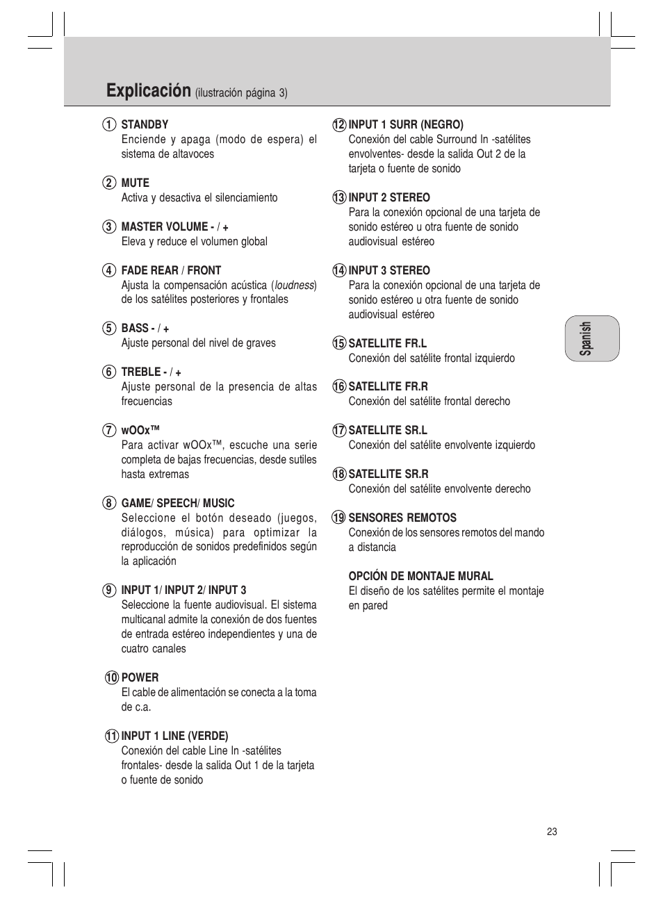 Explicación | Philips MMS 305 User Manual | Page 23 / 62