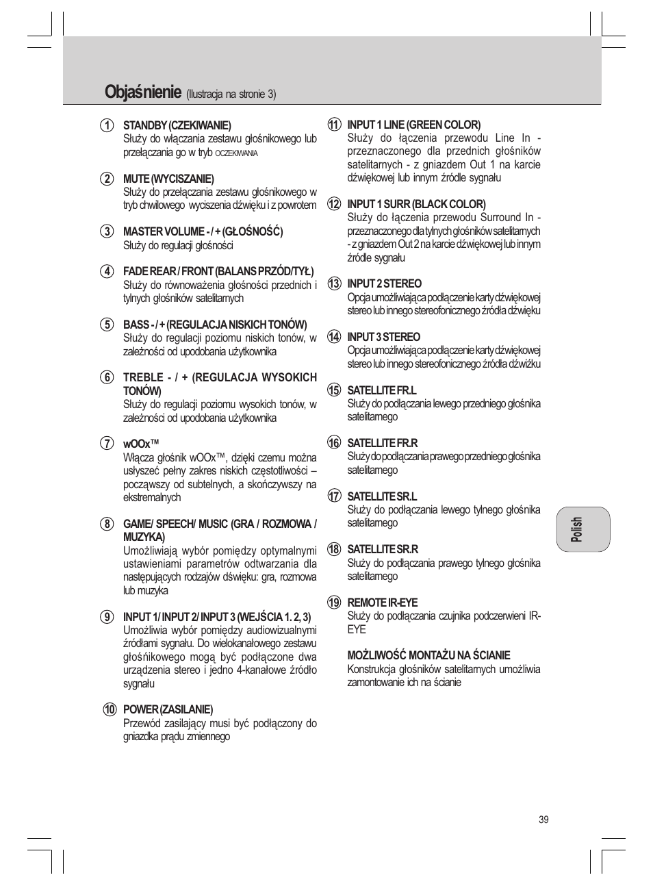 Objaúnienie | Philips MMS 305 User Manual | Page 39 / 62