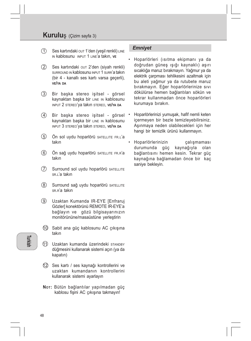 Kurulu | Philips MMS 305 User Manual | Page 48 / 62