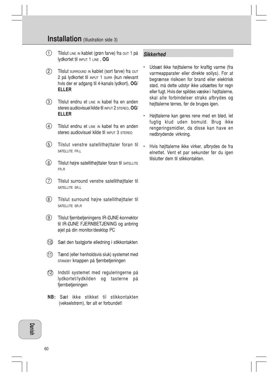 Installation | Philips MMS 305 User Manual | Page 60 / 62