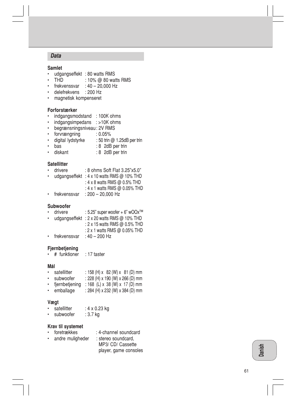 Philips MMS 305 User Manual | Page 61 / 62