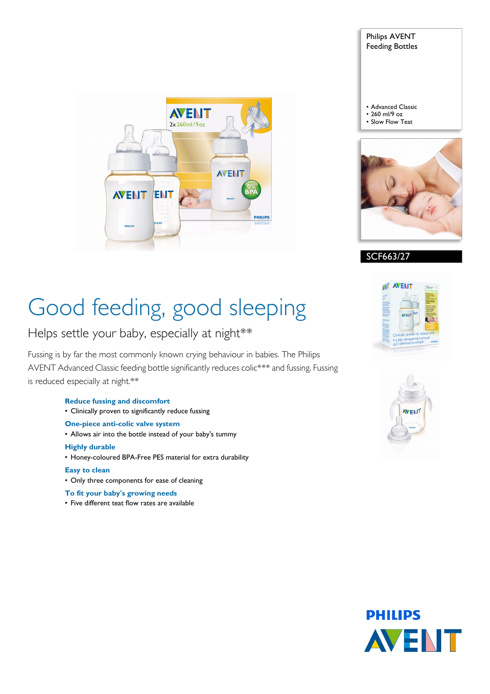 Philips Avent SCF663/27 User Manual | 2 pages