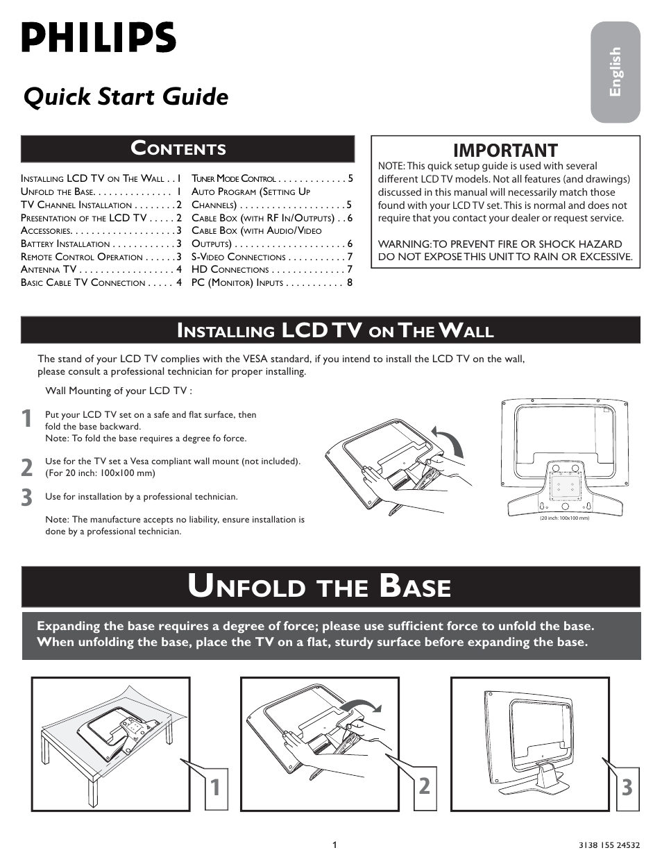 Philips Wall Mounting User Manual | 8 pages