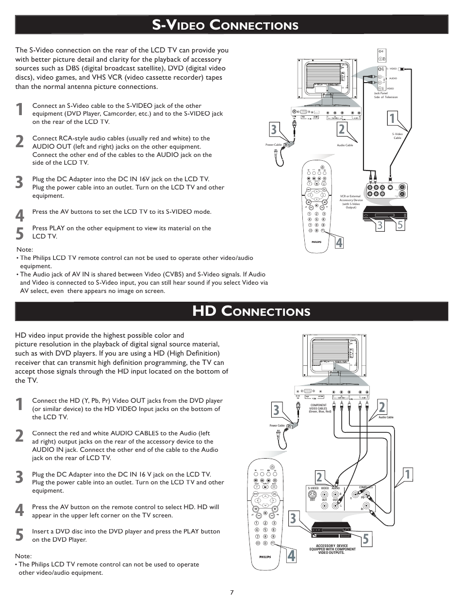 Hd c, Ideo, Onnections | Philips Wall Mounting User Manual | Page 7 / 8