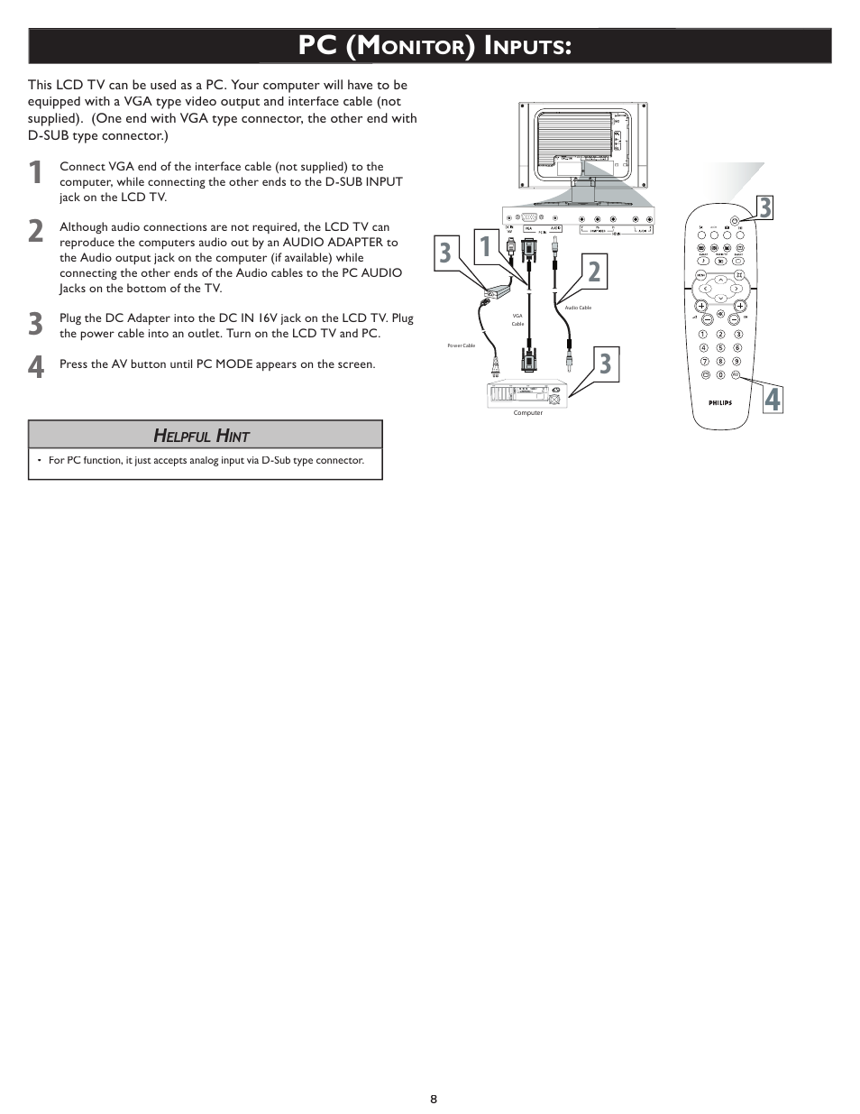 Pc (m | Philips Wall Mounting User Manual | Page 8 / 8