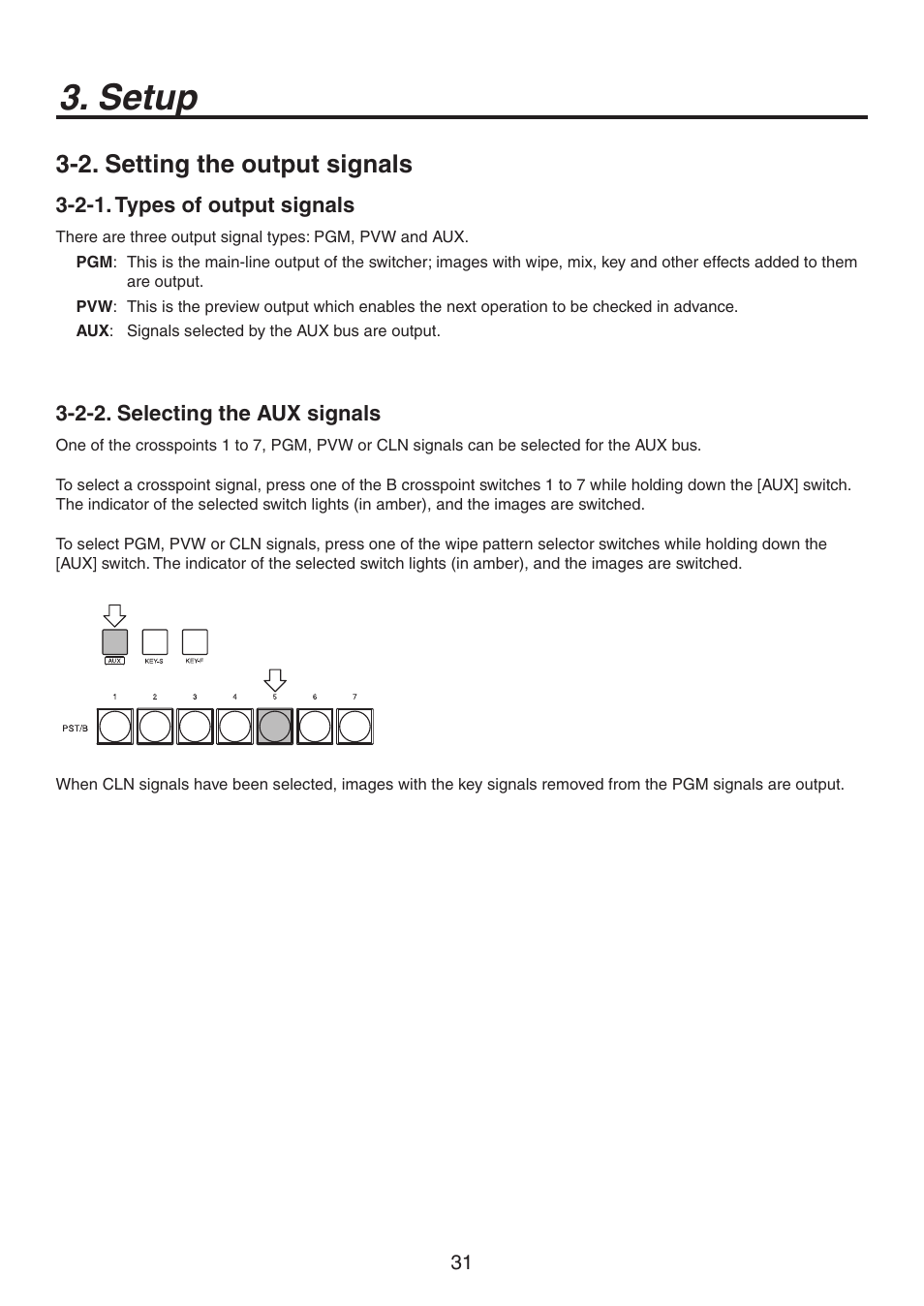 Setup, 2. setting the output signals | Philips AV-HS300G User Manual | Page 31 / 64