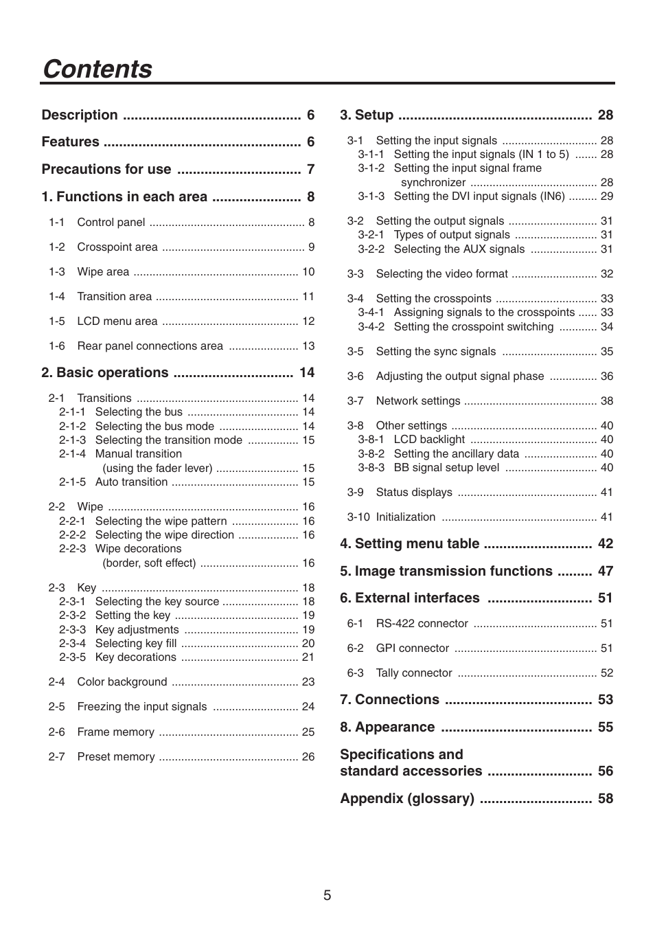 Philips AV-HS300G User Manual | Page 5 / 64