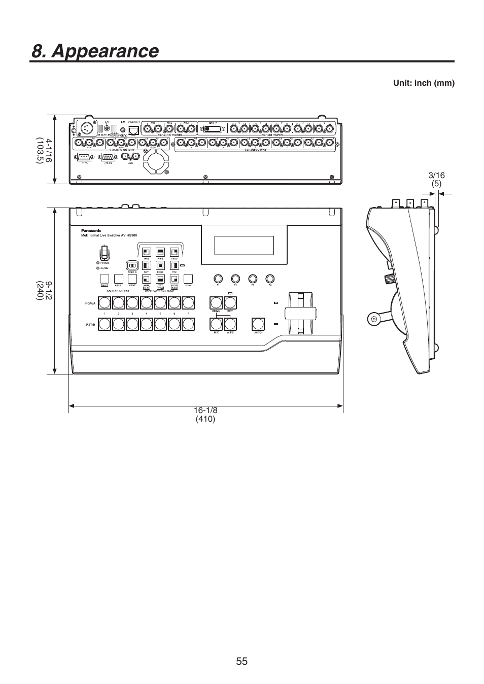 Appearance | Philips AV-HS300G User Manual | Page 55 / 64