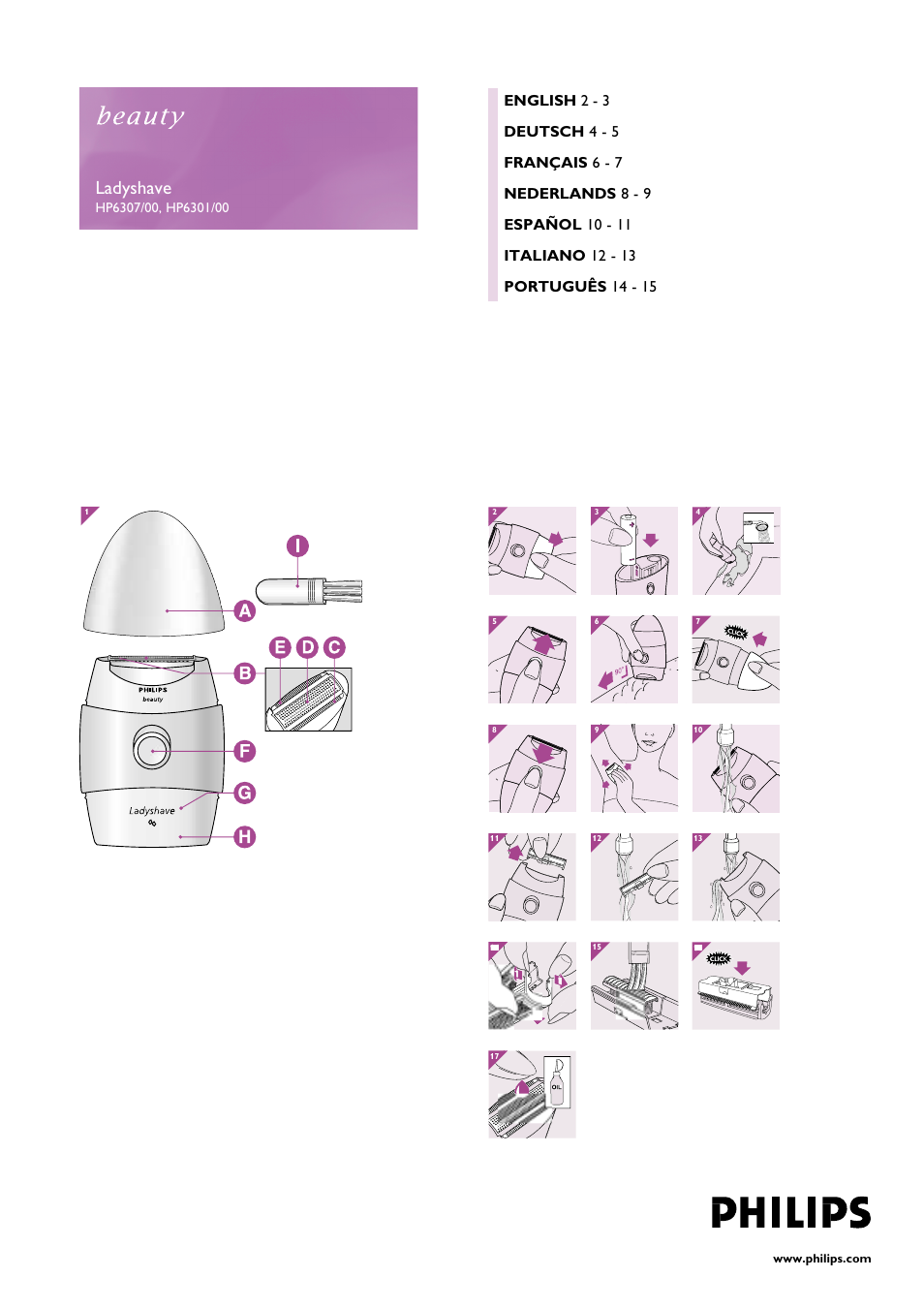 Philips HP6301/00 User Manual | 15 pages