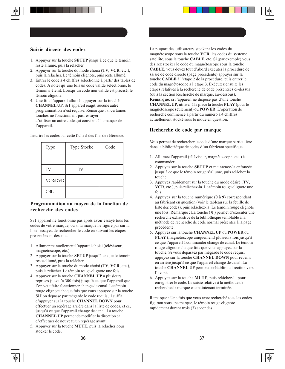 Configuration (suite) | Philips SRC3036/27 User Manual | Page 20 / 53