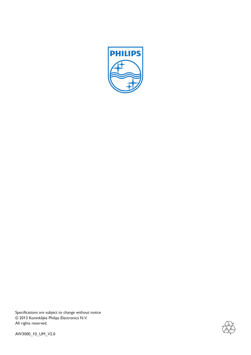 Philips AW3000 User Manual | Page 32 / 32