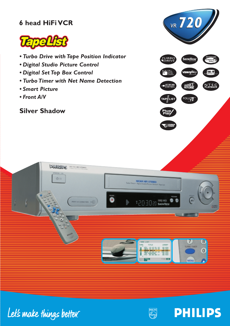 Philips VR 720 User Manual | 2 pages