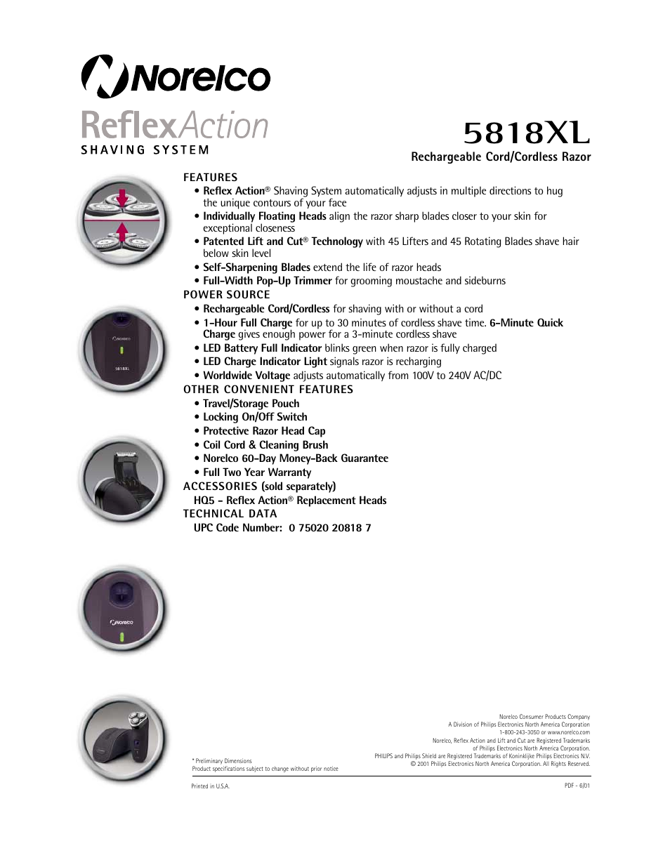 5818xl | Philips 5818XL User Manual | Page 2 / 2