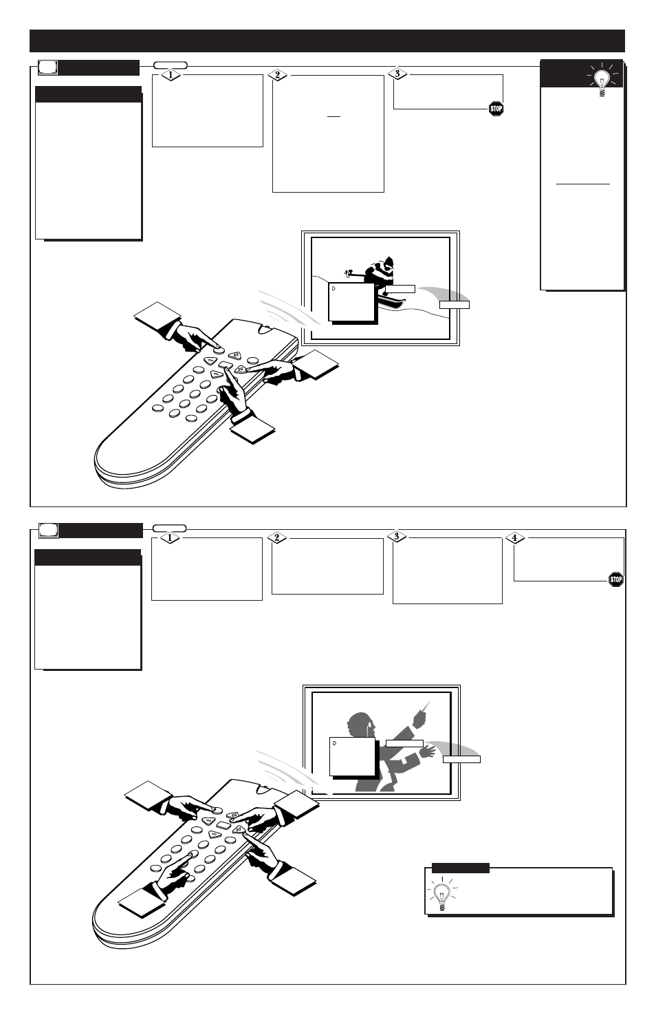 Menu c, Creen, Ontrols | Continued, Able, Hannel | Philips TS2744C User Manual | Page 4 / 8