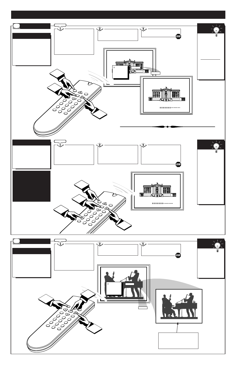 32 y, Menu c, Creen | Ontrols, Continued, Olume, Tereo | Philips TS2744C User Manual | Page 5 / 8