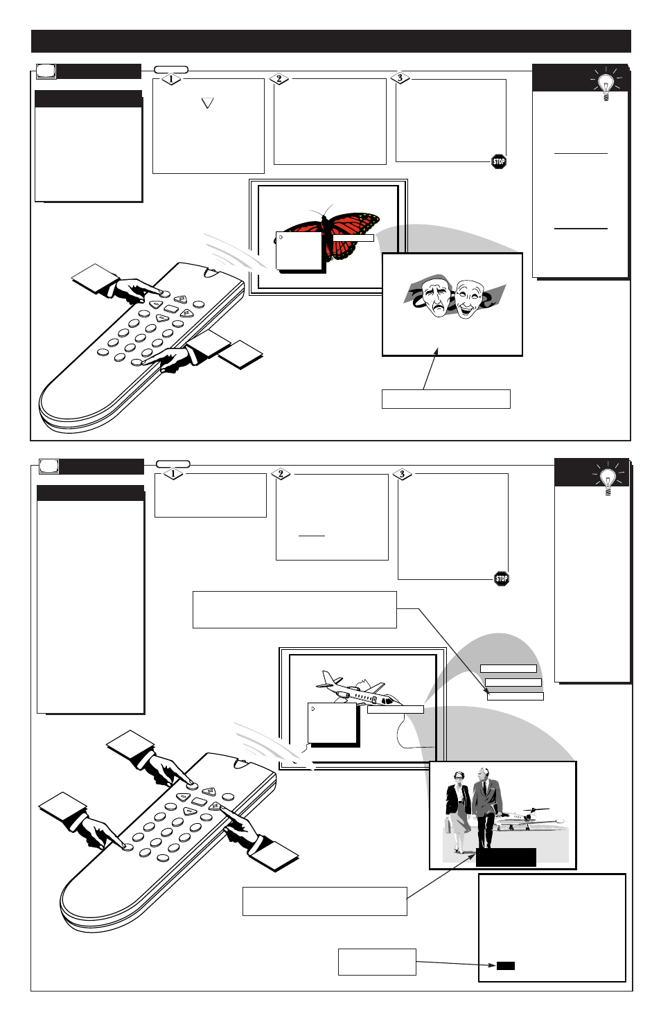 Menu c, Creen, Ontrols | Continued, Aption, Leep | Philips TS2744C User Manual | Page 6 / 8