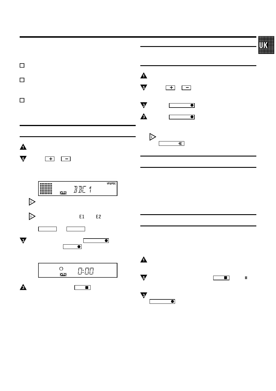 Bbc1, Manual recording, Recording without automatic switch-off | Protecting your recordings, Auto-assembling | Philips VR200/07 User Manual | Page 16 / 25