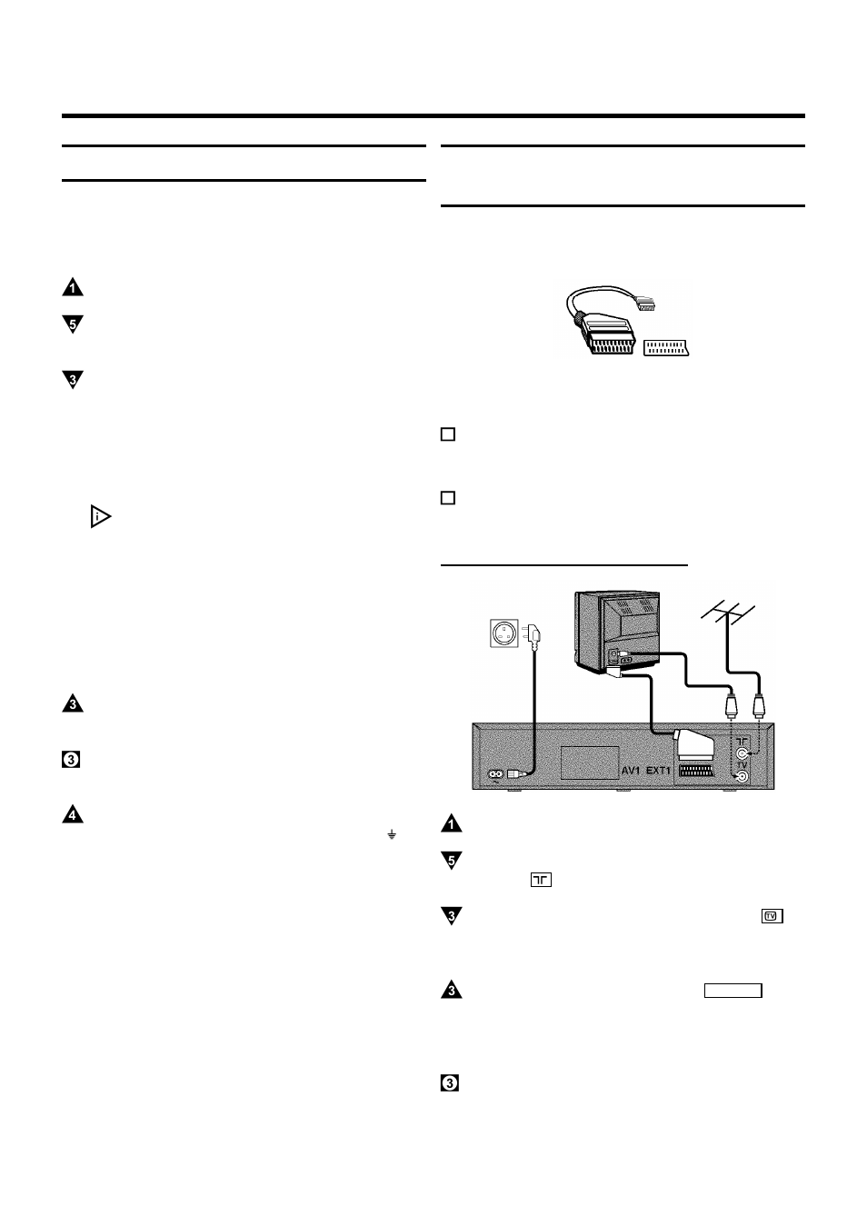 How to connect your video recorder, Important for the united kingdom, How to connect your video recorder to the tv set | Connecting with a scart cable | Philips VR200/07 User Manual | Page 7 / 25