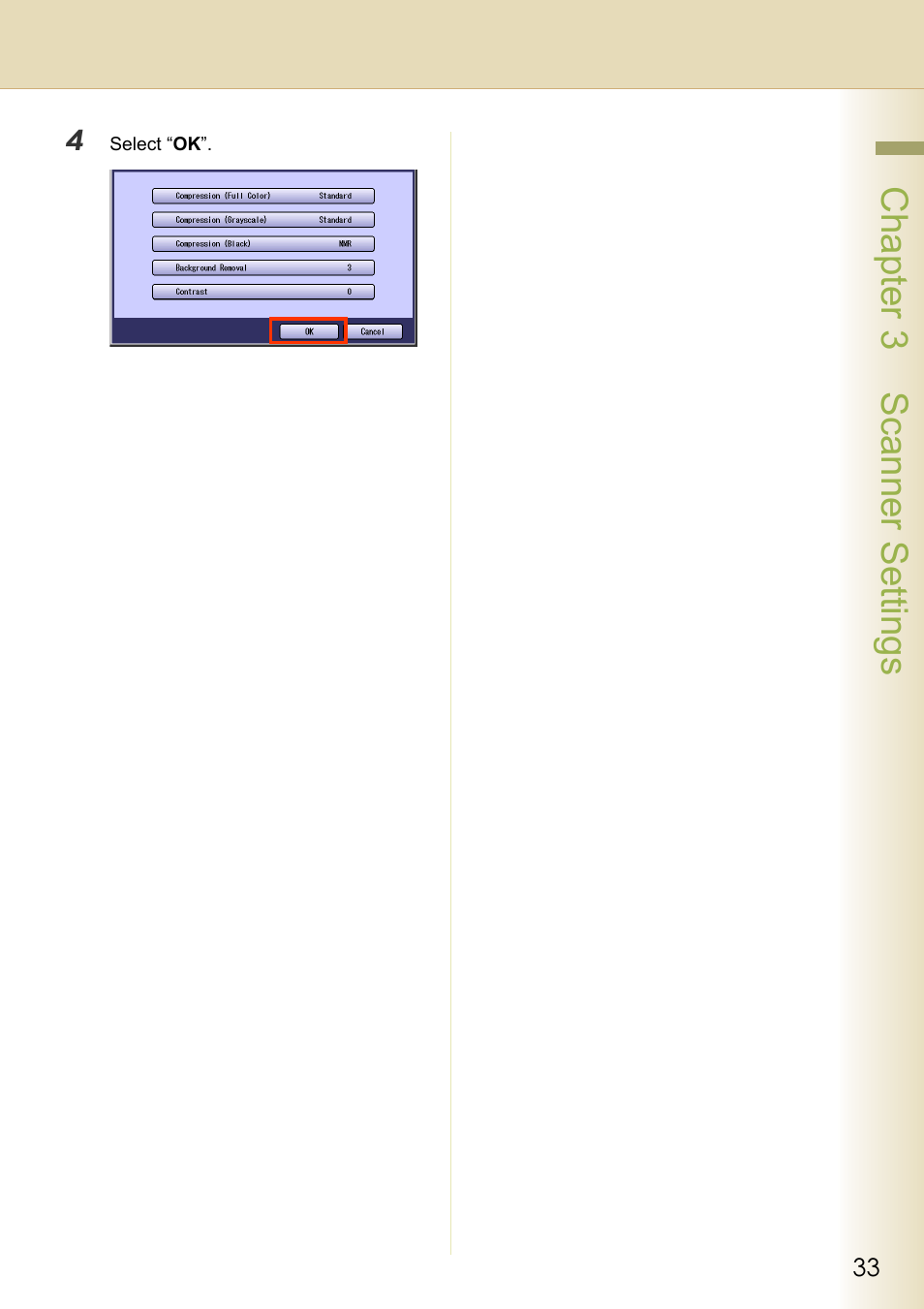 Chapter 3 scanner settings | Philips WORKIO DP-C262 User Manual | Page 33 / 54