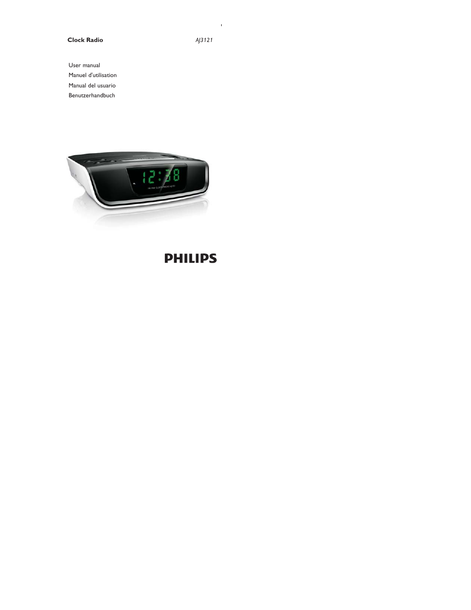 Philips AJ3121/125 User Manual | 11 pages