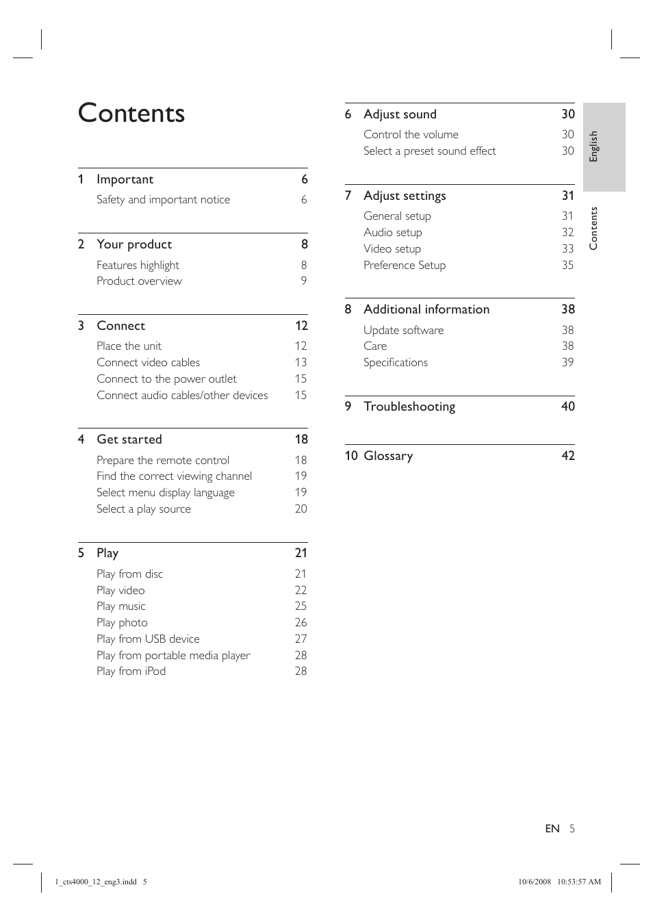 Philips CTS4000/05 User Manual | Page 5 / 42