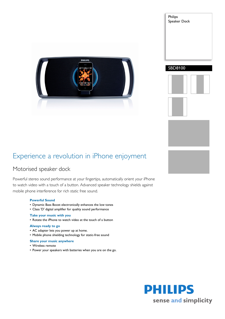 Philips SBD8100 User Manual | 2 pages