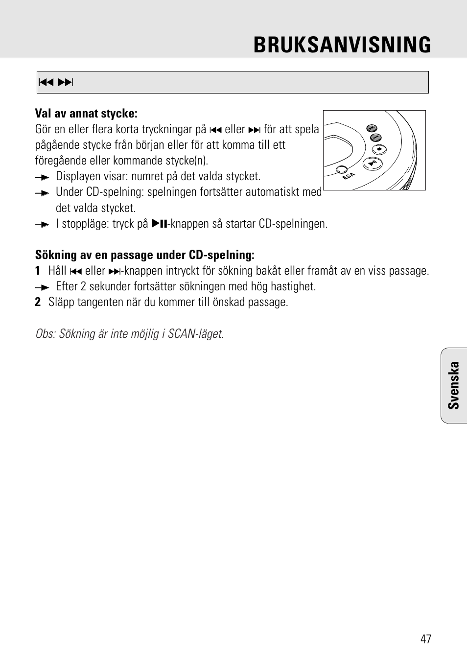 Bruksanvisning, Svenska | Philips AZ 7582 User Manual | Page 105 / 160