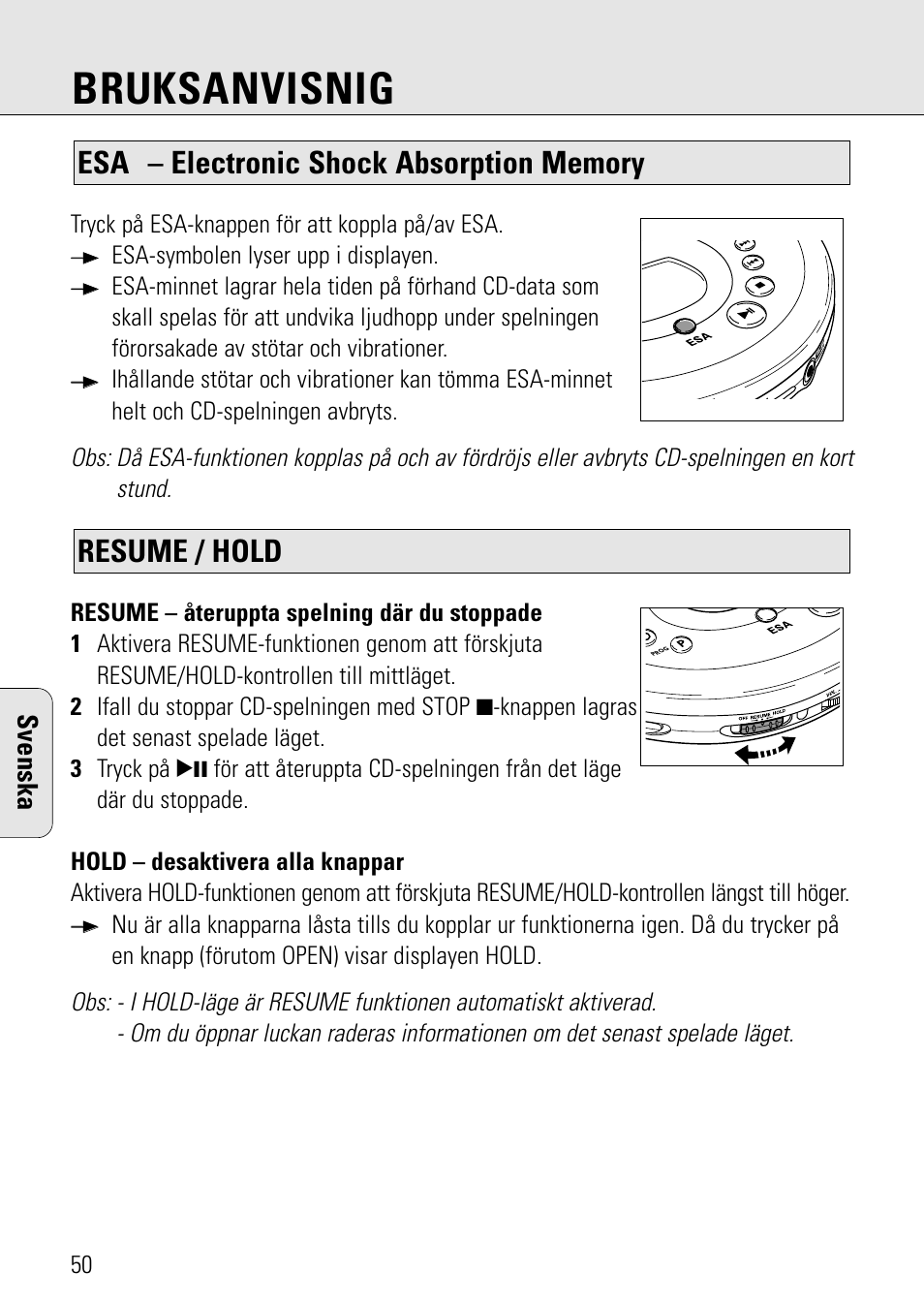 Bruksanvisnig, Svenska | Philips AZ 7582 User Manual | Page 108 / 160