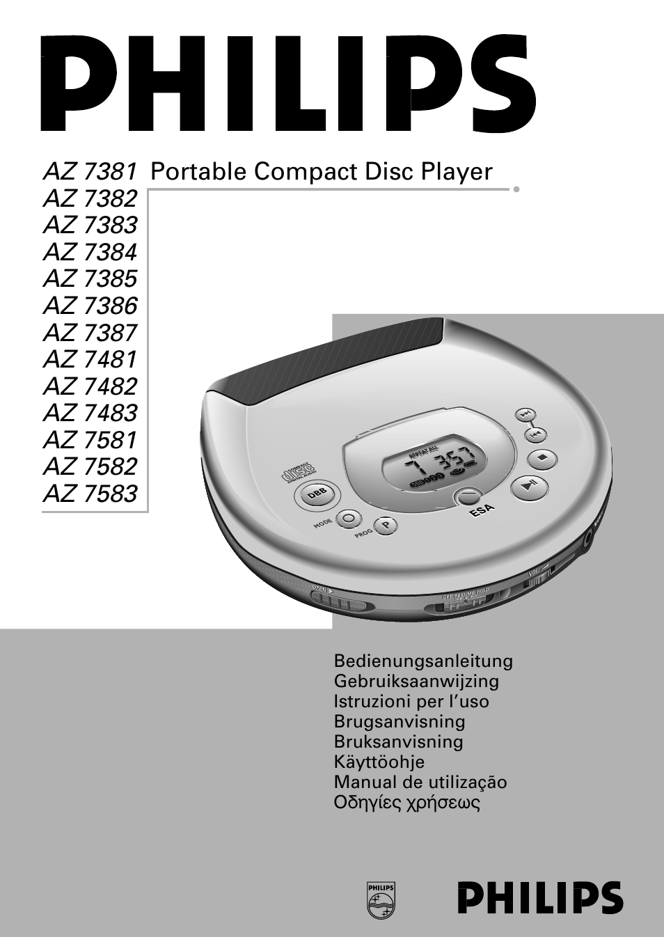 Philips AZ 7582 User Manual | Page 59 / 160