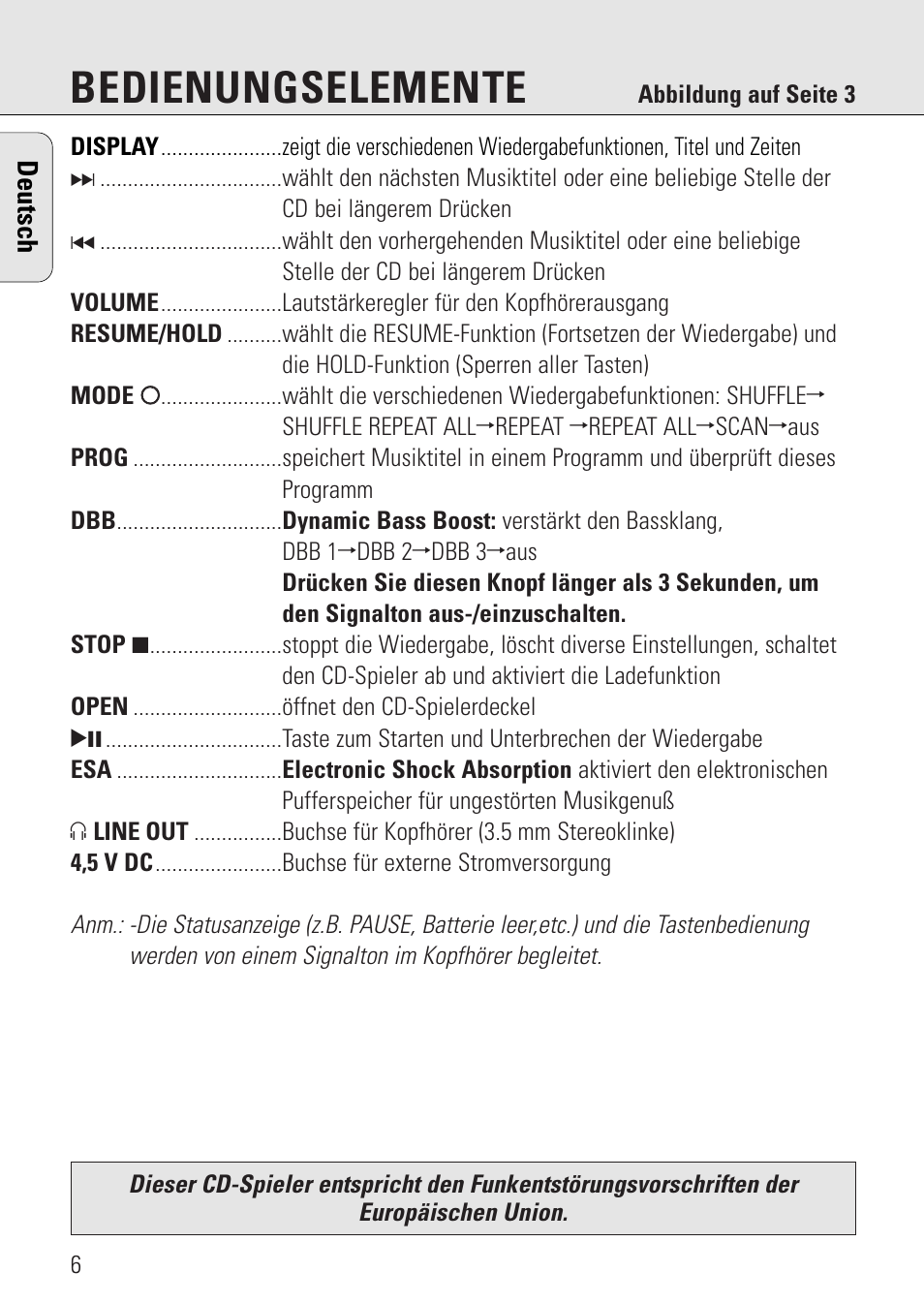 Bedienungselemente | Philips AZ 7582 User Manual | Page 64 / 160